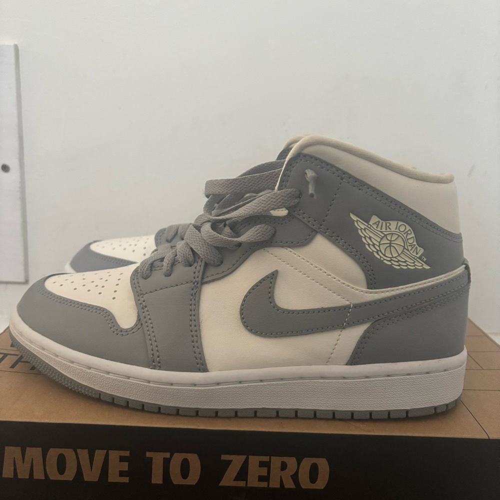 Nike Air Jordan 1 Gray and White Sneakers